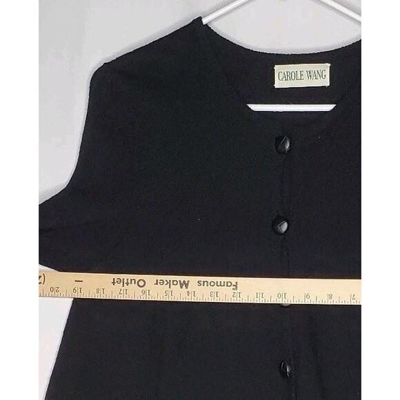 Carole Wang Swing Cardigan Women Small Button Asymmetric Hi-Lo Romantic Artsy - Picture 4 of 9